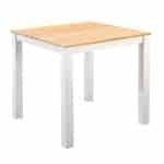Arashi tuintafel aluminium 76x76cm white/teak Yoi - Yoi