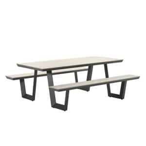 Bell picknick set 200x90xH75 carbon black/light teak polyw Garden Impressions - Garden impressions