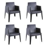 Box Tuinstoel Black 4 stuks Garden Impressions - Garden impressions