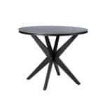 Calma dining table dia. 120 cm aluminium black/slate Yoi - Yoi