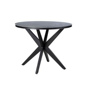Calma dining table dia. 120 cm aluminium black/slate Yoi - Yoi