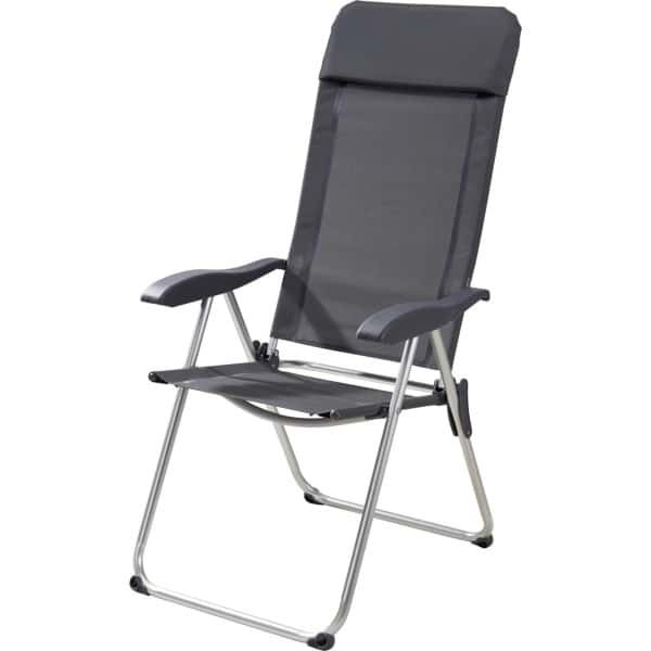 Campingstoel grijs 69x58x111cm