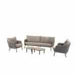 Cannes loungeset met Monroe coffeetafels terre 65 x 32 cm & 80 x 27 cm Taste - Taste