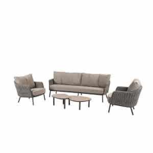 Cannes loungeset met Monroe coffeetafels terre 65 x 32 cm & 80 x 27 cm Taste - Taste