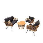 Castro loungeset zwart teak 5-delig Driesprong Collection - Driesprong collection
