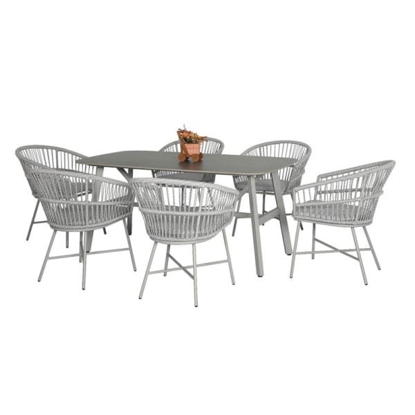 Diningset Cossato Oropa White Oosterik Home - Oosterik home