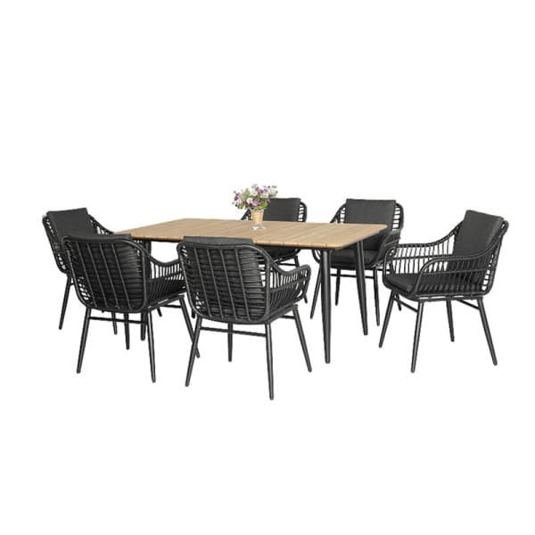 Diningset Gatteo Borghi Black Oosterik Home - Oosterik home