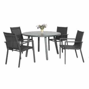 Diningset Pinerolo Chieri Grey Oosterik Home - Oosterik home