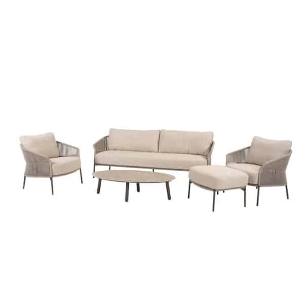 Florence loungeset met Salute coffeetafel terre ellipse 120 x 65 cm Taste - Taste