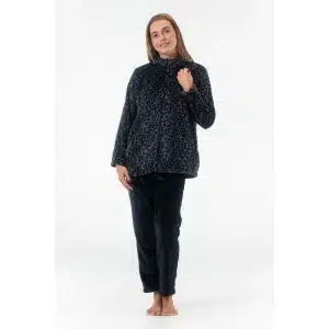 Gaubert dames huispak Fleece - Loungeset met rits - Vrouwen warm pyjama pak - loungewear