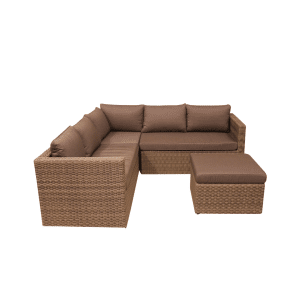 Gibson loungeset natural kobo grijs hoekset Eurofleur - Eurofleur aanbieding