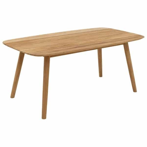 Goossens Tuintafel Lago, Semi rechthoekig 180 x90 cm