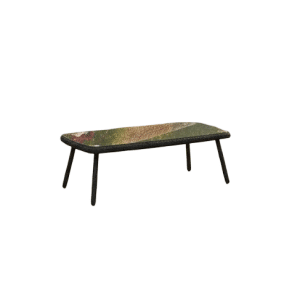 Jonah coffee table 100x50x35 dark grey steel/wicker dark grey Eurofar - Eurofar