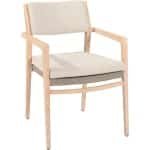 Julia stapelbare dining stoel brushed teak incl. 2 kussens 59x64x86 cm 4SO - 4so
