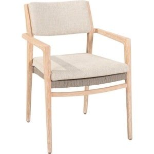 Julia stapelbare dining stoel brushed teak incl. 2 kussens 59x64x86 cm 4SO - 4so