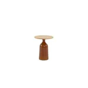 June bijzettafel caramel keramiek rond teak dia. 45 cm 4SO - 4so