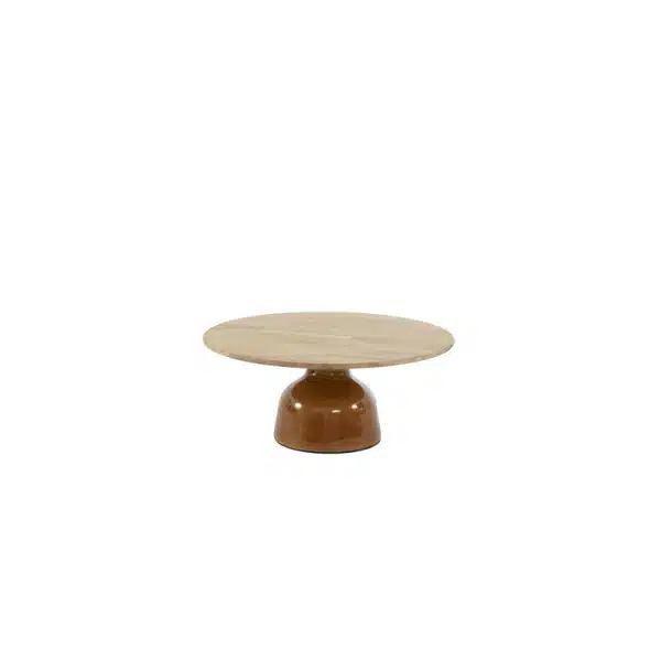 June coffee tafel caramel keramiek rond teak dia. 80 cm 4SO - 4so