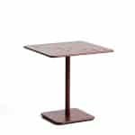 Kave Home Bistrotafel Brai Staal, 70 x 70cm - Donkerrood - Vierkant