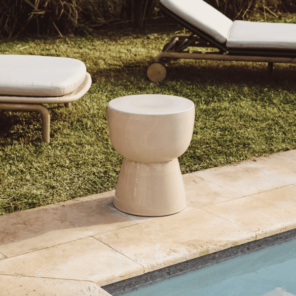 Kave Home Outdoor Bijzettafel Mesquida 36cm - Beige
