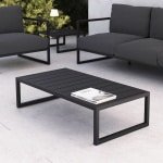 Kave Home Outdoor Salontafel 'Comova' 114 x 60cm, kleur Donkergrijs