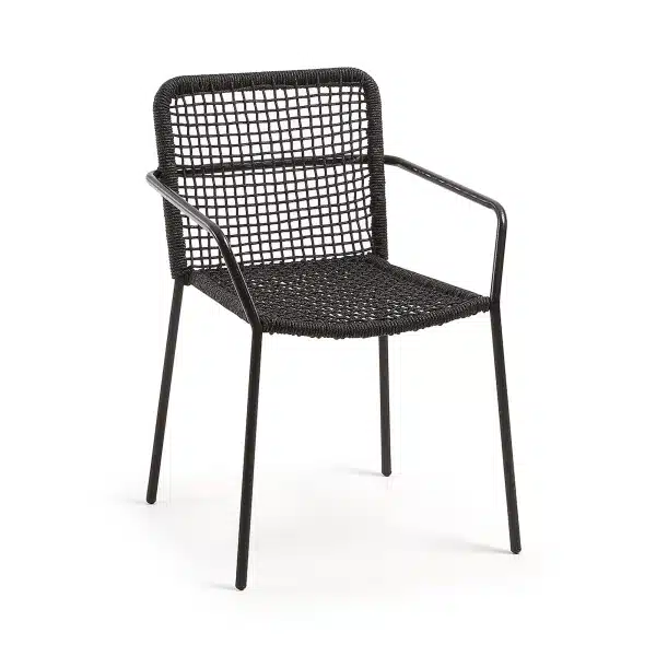 Kave Home Tuinstoel 'Ellen', kleur Donkergrijs