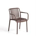 Kave Home Tuinstoel 'Isabellini' Gerecyclede kunststof, kleur Bruin