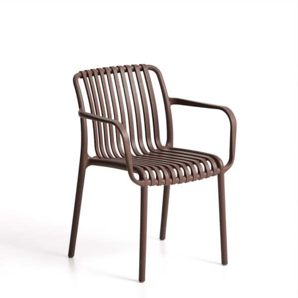 Kave Home Tuinstoel 'Isabellini' Gerecyclede kunststof, kleur Bruin