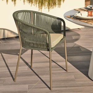 Kave Home Tuinstoel 'Yanet', kleur Donkergroen