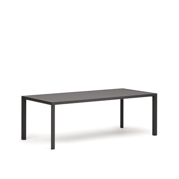 Kave Home Tuintafel 'Culip' 220 x 100cm, kleur Donkergrijs
