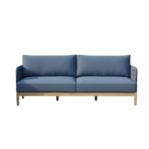 Kolbe sofa 3-seater navy steel/braided navy/acacia look teak Eurofar - Eurofar