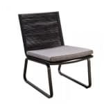 Kome lounge stoel aluminium black rope black soil Yoi - Yoi