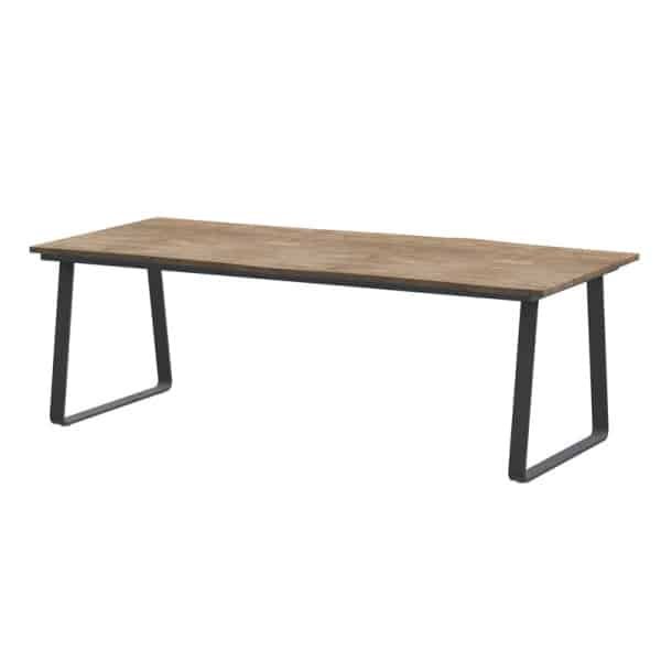 Konos Tafelframe Antracite met Robusto Tafelblad Teak 220 x 95 cm 4SO - 4so