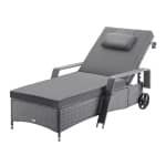 Ligbed Grijs/Antraciet Kunststof 193x90x43cm