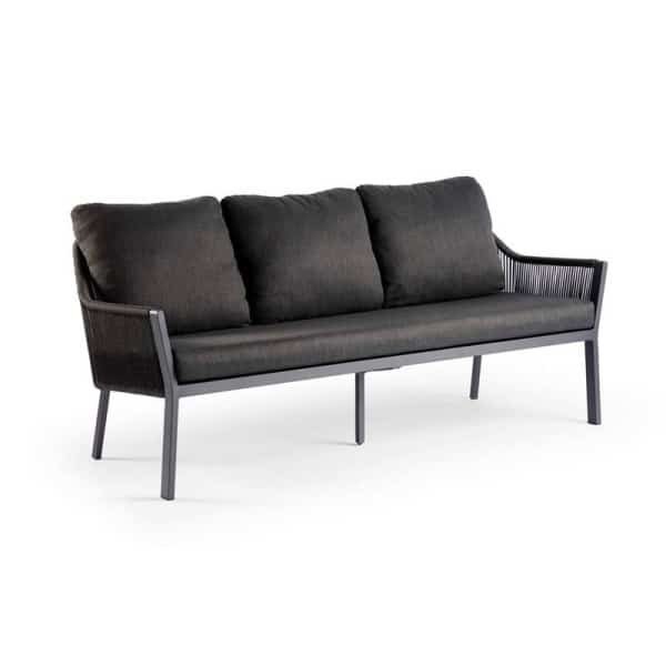 Liv 3-zits lounge dining bank black Tierra Outdoor - Tierra outdoor