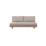 Los Angeles bench 2-seater oyster steel/acacia off-white Eurofar - Eurofar