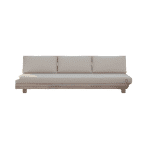 Los Angeles bench 3-seater oyster steel/acacia off-white Eurofar - Eurofar