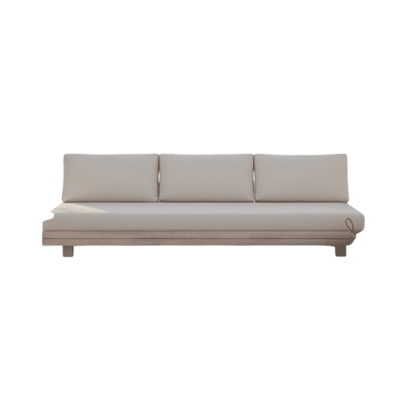 Los Angeles bench 3-seater oyster steel/acacia off-white Eurofar - Eurofar