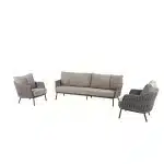 Loungeset Cannes Terre Set 3 delig 3 zits 4SO Bank Stoelen Buiten Tuin 4 Seasons Outdoor