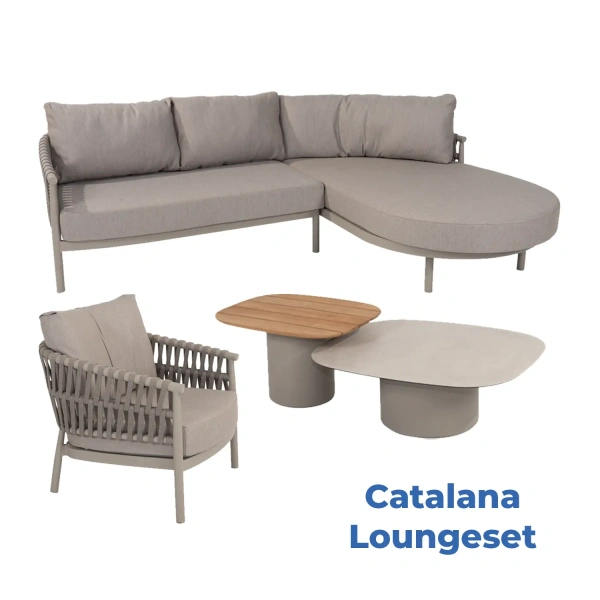 Loungeset Catalana Cloud Set 5 delig Taste 4SO Bank Stoel Tafel Buiten Tuin 4 Seasons Outdoor
