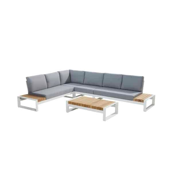 Matisse hoek loungeset white 5 delig compleet