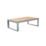Melton lounge table 110x70x37,5 white steel/acacia teak look Eurofar - Eurofar