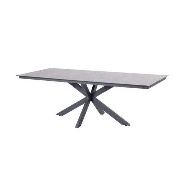 Minerva tafelframe Antracite met tafelblad Ceramic Terrazzo 220 x 95 cm 4SO - 4so
