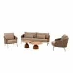 Molina loungeset met June coffeetafels caramel dia. 60 & dia. 80 cm 4SO - 4so