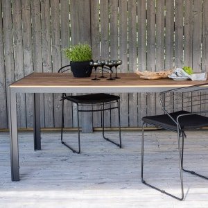 Nohr Tuintafel 'Erikka' 205 x 90cm, kleur Zwart