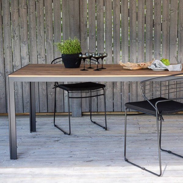 Nohr Tuintafel 'Erikka' 205 x 90cm, kleur Zwart