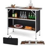 Opvouwbare Campingtafel Aluminium Draagbare Picknicktafel met Oxford Doek & Draagtas Inbegrepen Lichtgewicht Opvouwbare Tafel