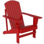 Outsunny Adirondack Tuinstoel, weerbestendig, comfortabel design, ideale buitenstoel, 72 x 97 x 92 cm, rood | Aosom.nl