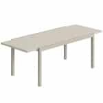 Outsunny Uitschuifbare Tuintafel 154/214 x 85 cm Aluminium Eettafel voor 8-10 Personen met Houtlook Lichtgrijs