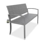 Polyrattan Tuinbank Grijs 122x87x60cm