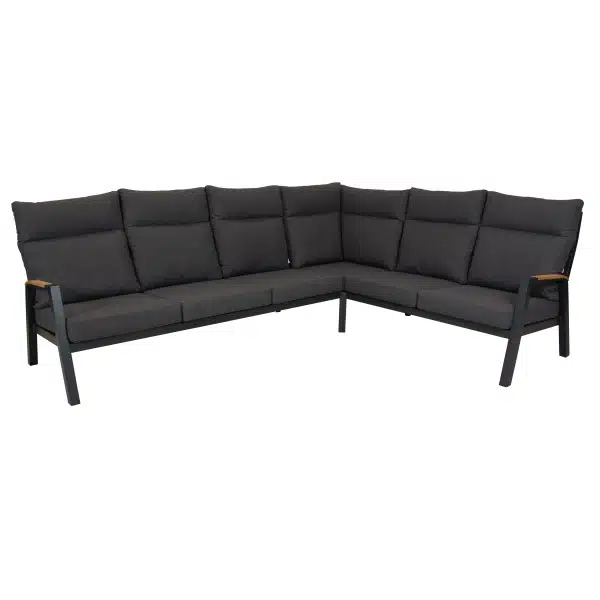 Qopps Amon hoek loungeset mat royal grey